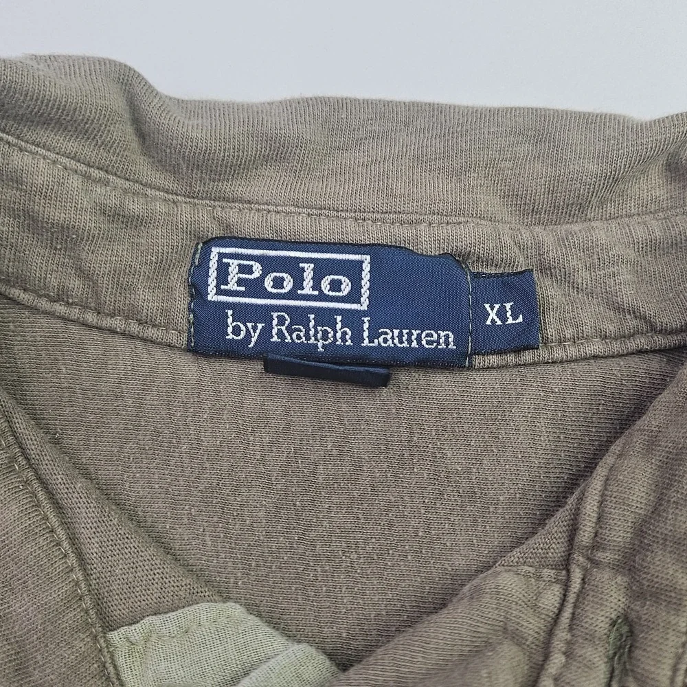 Polo Ralph Lauren Men's XL Short Sleeve Knit Polo Shirt Brown Taupe 100% Cotton
